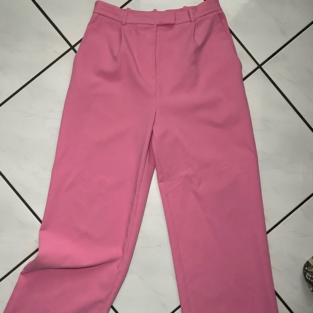Zara pink high waisted trousers